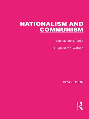 cover image of Nationalism and Communism